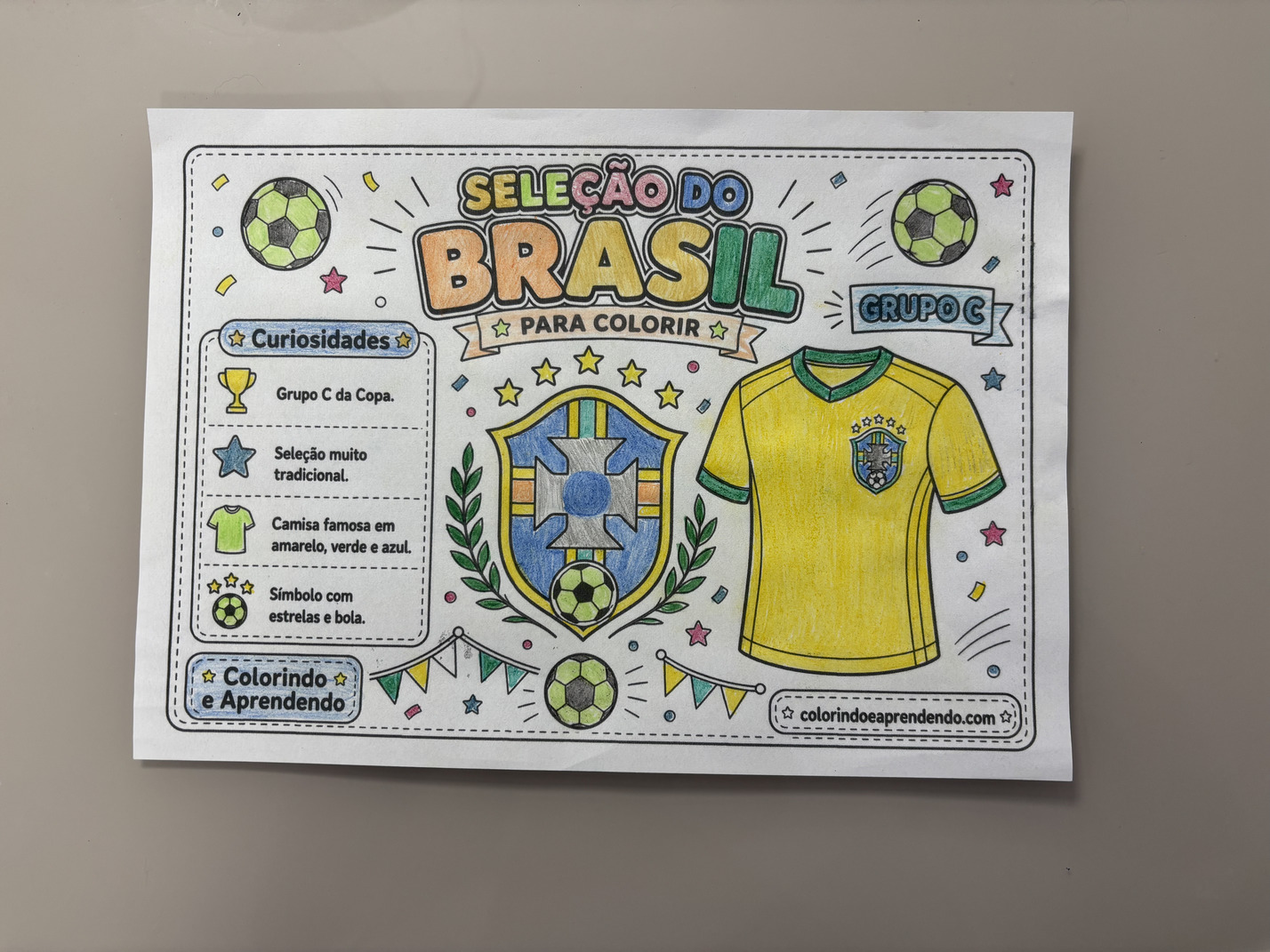 Desenho colorido por criança - 1